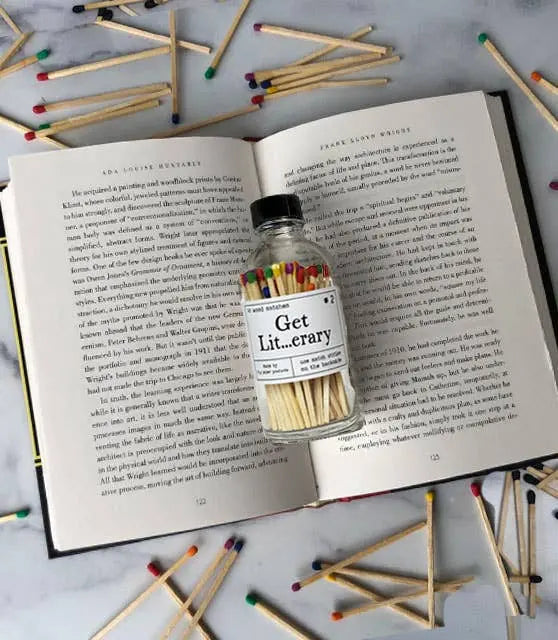Get Lit...erary Rainbow or Black Safety Match Bottle Fly Paper Products