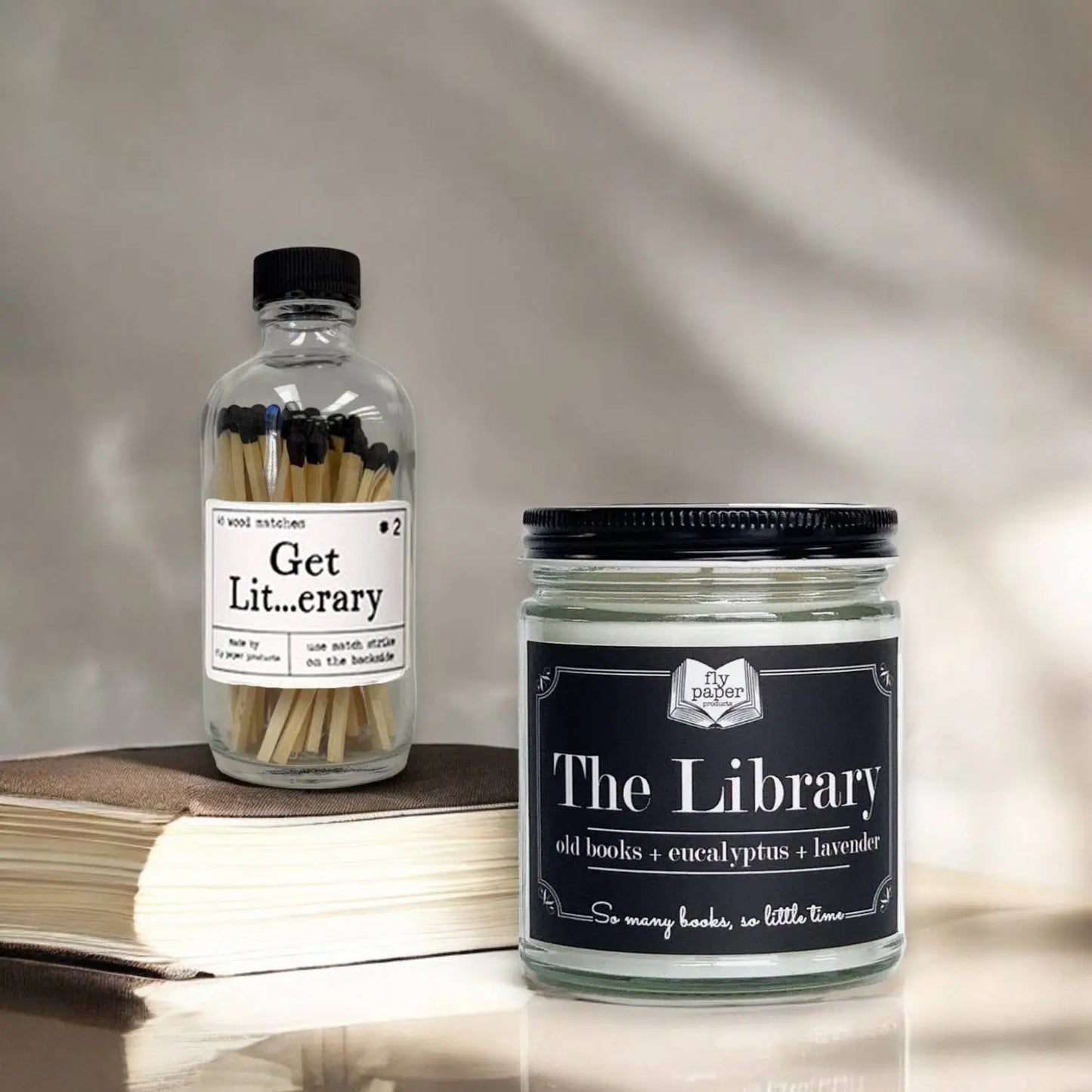 Get Lit...erary Rainbow or Black Safety Match Bottle Fly Paper Products